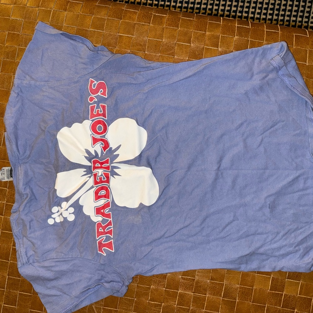 Lavender Purple Trader Joe’s Hibiscus Graphic Tee
